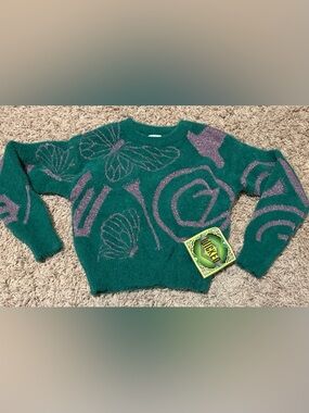 Wicked: For Good Girls Eyelash Knit Glitter Sweater Size: L (10-12)